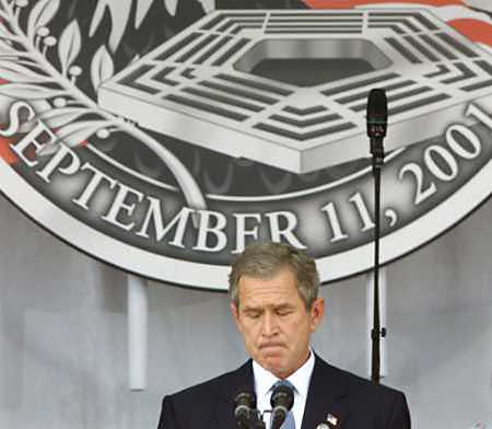 September11News.com - President George W. Bush's Memorial Speech at the Pentagon on October 11, 2001 - exactly one month after the September 11, 2001 terrorist attack on America.