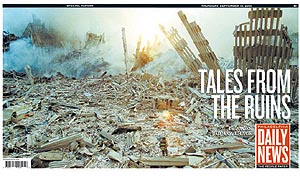 Newspaper Wrap (Front & Back Cover) the Week of September 11, 2001