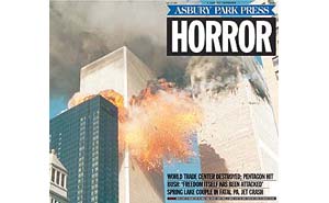 Newspaper Wrap (Front & Back Cover) the Week of September 11, 2001