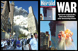Newspaper Wrap (Front & Back Cover) the Week of September 11, 2001.