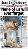 September11News.com - USA Front Page Newspaper Headlines - The September 11, 2001 terrorist attacks and hijackings in the USA on the World Trade Center towers in New York City and The Pentagon in Washington D.C. The attack on America on 09-11-2001 is a day of infamy. September 11 News has captured the news event with archived news, images, photos, pictures, news graphics, headlines of the day, web site archives, and the world's reaction.