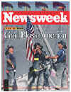 Click on the September 2001 Newsweek cover featuring the firefighters who raised the flag for a larger image.