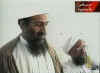 Click for a large image of Osama bin Laden as seen on October 5, 2001 on Al-Jazeera TV.