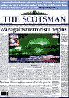 Click on the newspaper headline images of October 7-8, 2001 for a larger image.