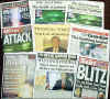 Click on the newspaper headline images of October 7, 2001 for a larger image.